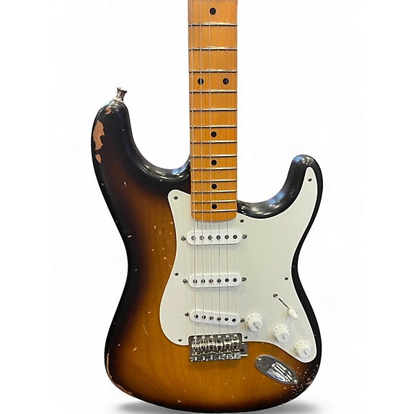 Used Fender 1959 American Vintage Stratocaster 2 Tone Sunburst Solid Body Electric Guitar