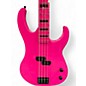 Used Dean Custom Zone 4-String Flourescent Pink Electric Bass Guitar