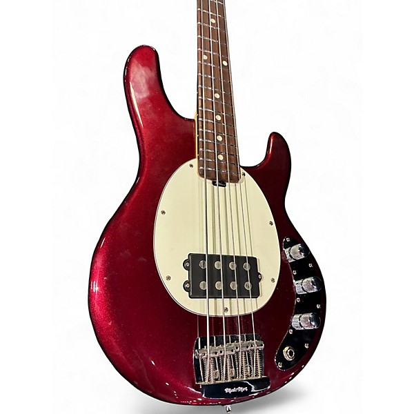 Used Ernie Ball Music Man Stingray Short Scale Raspberry Pearl Electric Bass Guitar