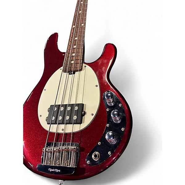 Used Ernie Ball Music Man Stingray Short Scale Raspberry Pearl Electric Bass Guitar