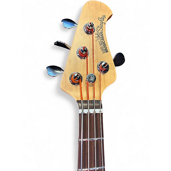 Used Ernie Ball Music Man Stingray Short Scale Raspberry Pearl Electric Bass Guitar