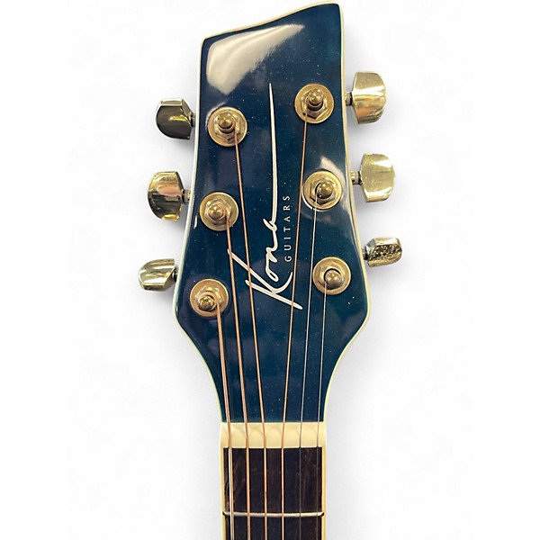 Used Kona K2 Trans Blue Acoustic Electric Guitar