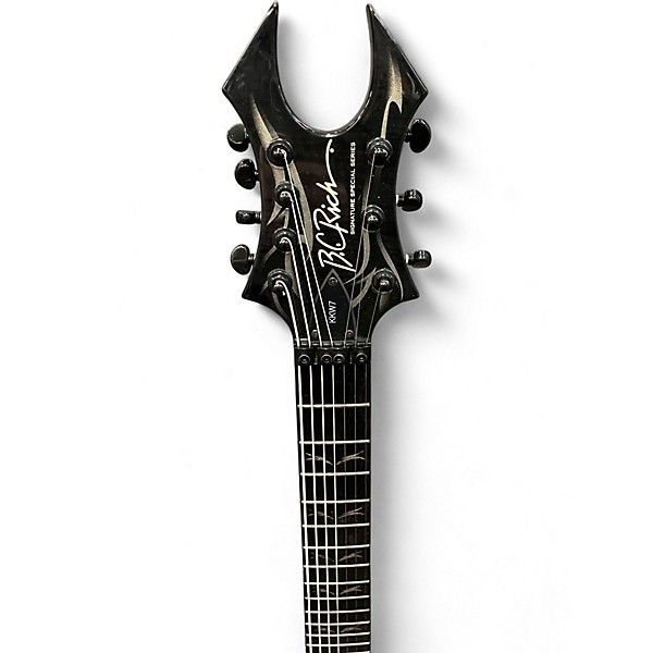 Used B.C. Rich KKW7 Kerry King Warlock 7 Black Solid Body Electric Guitar