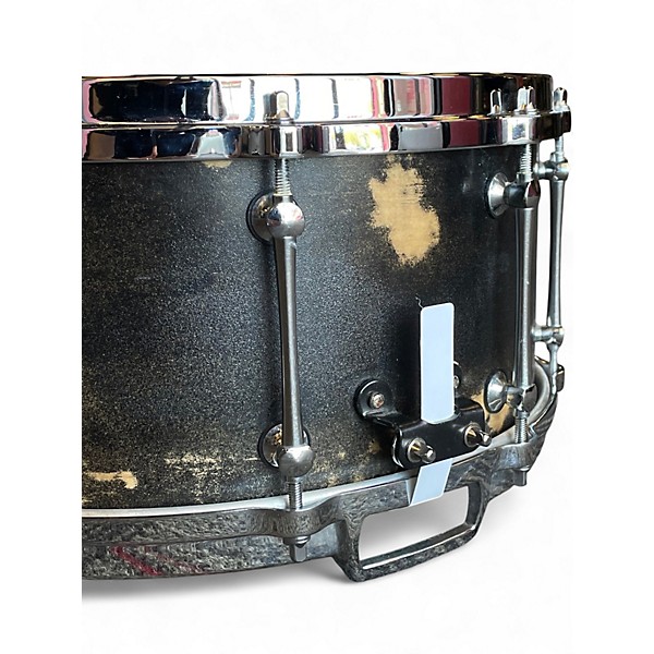 Used Battlefield Drums 6.5X14 USA Custom Snare Distressed "Ripped Jeans" Satin Drum