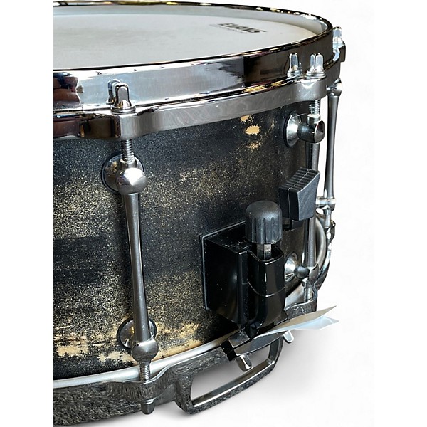 Used Battlefield Drums 6.5X14 USA Custom Snare Distressed "Ripped Jeans" Satin Drum