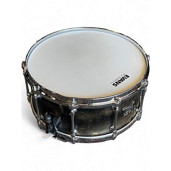 Used Battlefield Drums 6.5X14 USA Custom Snare Distressed "Ripped Jeans" Satin Drum
