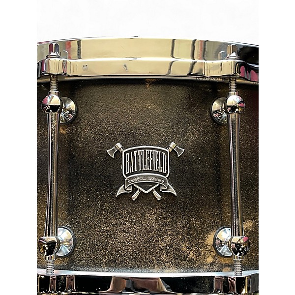 Used Battlefield Drums 6.5X14 USA Custom Snare Distressed "Ripped Jeans" Satin Drum