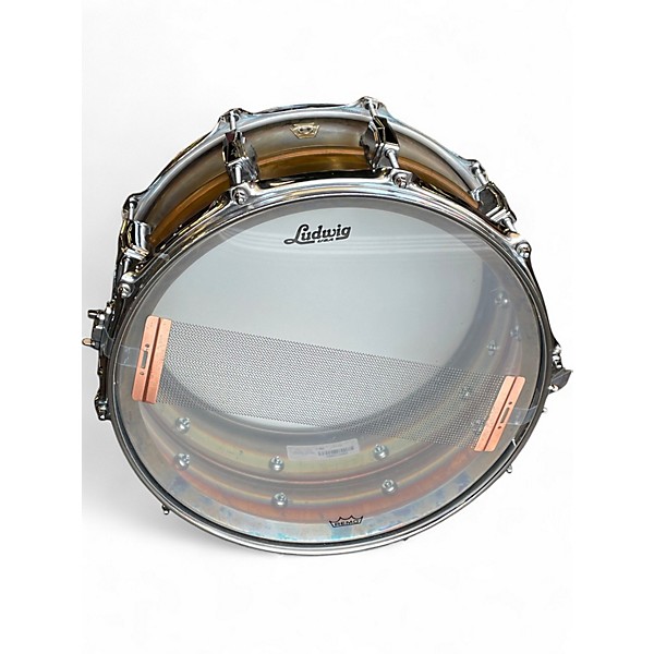 Used Ludwig 14X6.5 Raw Bronze Phonic Raw Bronze Drum