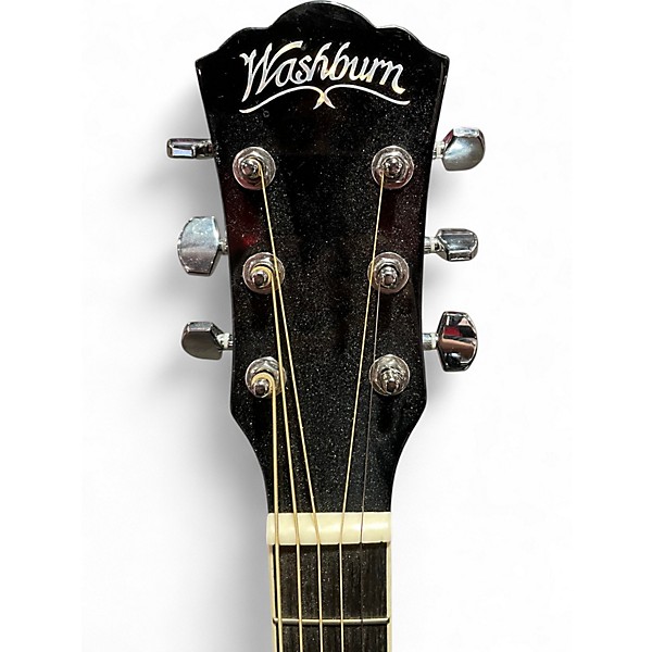 Used Washburn WA90CE Black Acoustic Electric Guitar