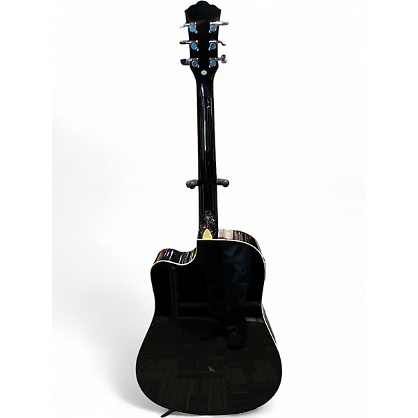 Used Washburn WA90CE Black Acoustic Electric Guitar