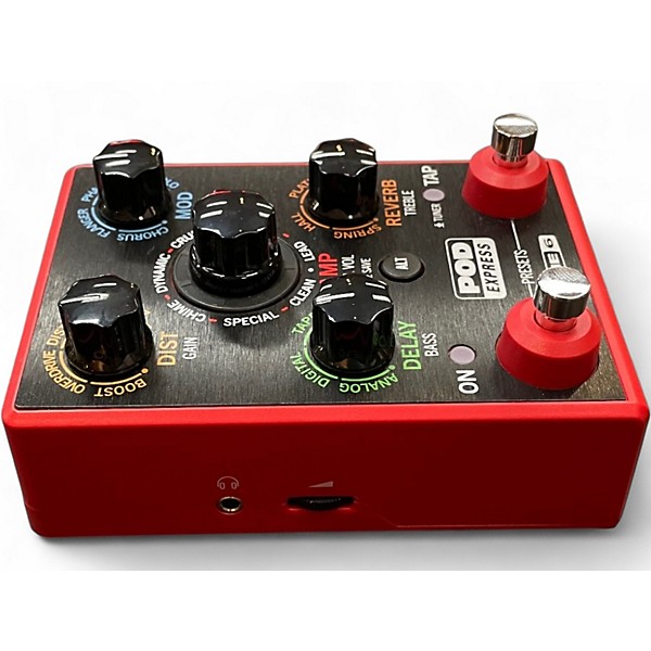 Used Line 6 POD Express Guitar Effects Pedal - Red Effect Processor