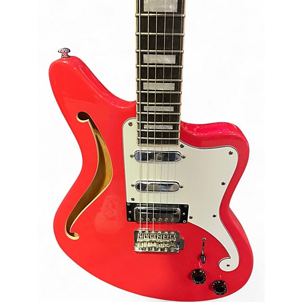 Used D'Angelico Premier Series Fiesta Red Solid Body Electric Guitar