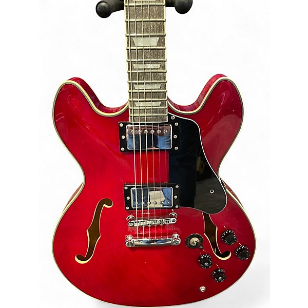 Used Firefly JSN Red Hollow Body Electric Guitar