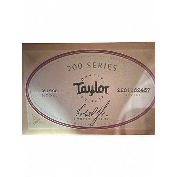 Used Taylor 214CE Natural Acoustic Electric Guitar