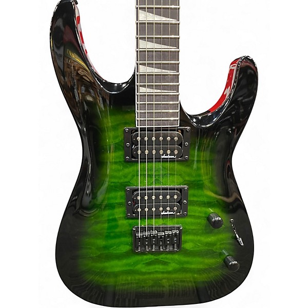 Used Jackson JS32 Dinky Emerald Green Solid Body Electric Guitar