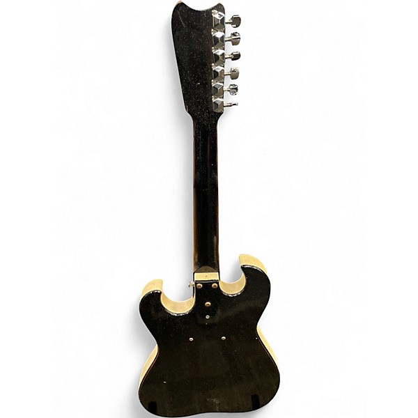 Vintage 1960s Silvertone 1448 Black Solid Body Electric Guitar