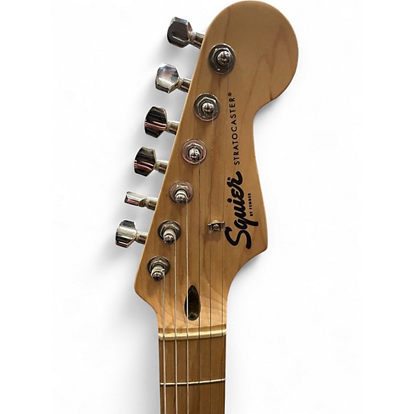 Used Squier Sonic Stratocaster HSS Black Solid Body Electric Guitar