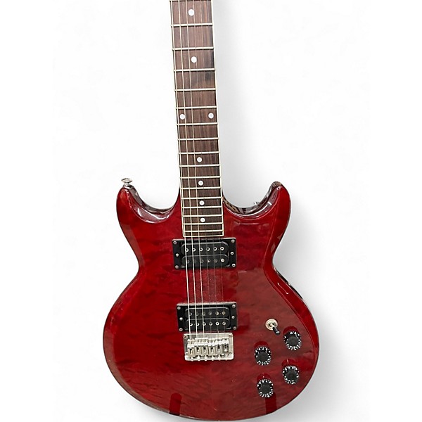 Used Ibanez AX120 Cherry Solid Body Electric Guitar