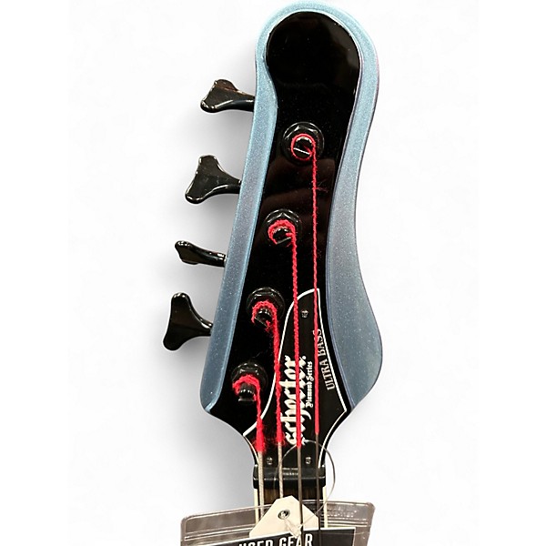 Used Schecter Guitar Research ULTRA BASS Blue Electric Bass Guitar