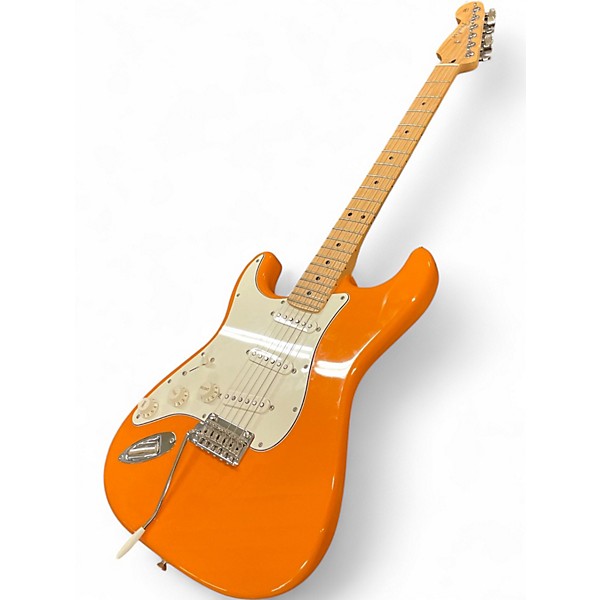Used Fender Player Stratocaster Left Handed Capri Orange Solid Body Electric Guitar