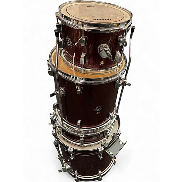 Used Ludwig 4 Piece Breakbeats By Questlove Red Sparkle Drum Kit