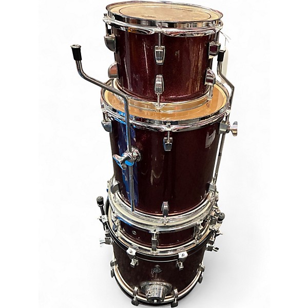 Used Ludwig 4 Piece Breakbeats By Questlove Red Sparkle Drum Kit