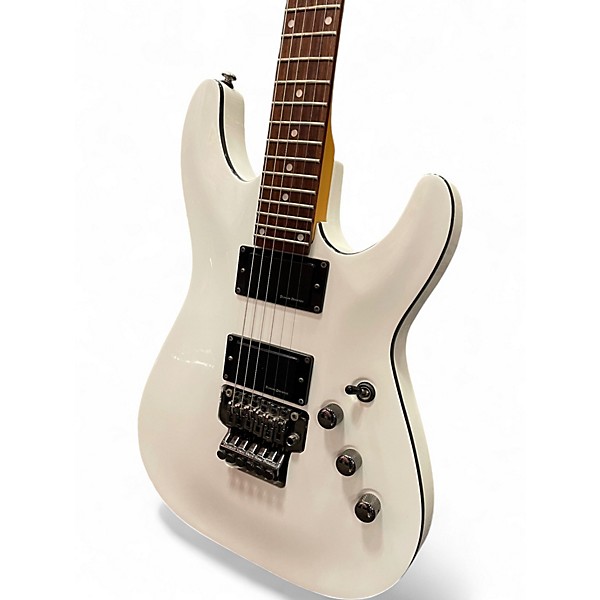 Used Schecter Guitar Research C1 FR White Solid Body Electric Guitar