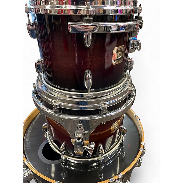 Used Gretsch Drums 5 Piece Renown Maple Dark Cherry Burst Drum Kit