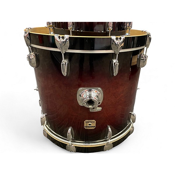Used Gretsch Drums 5 Piece Renown Maple Dark Cherry Burst Drum Kit