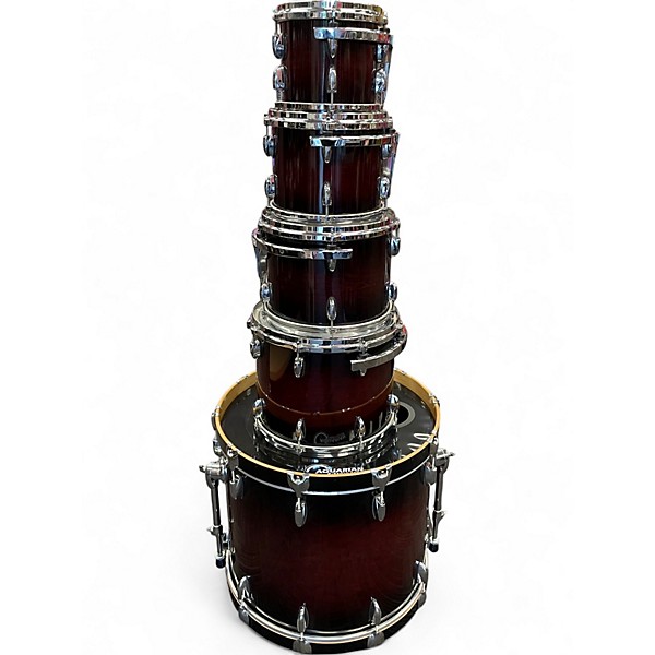 Used Gretsch Drums 5 Piece Renown Maple Dark Cherry Burst Drum Kit