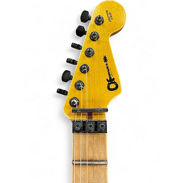 Used Charvel Custom Shop SD 1H Nitro Aged Graffiti Yellow Solid Body Electric Guitar