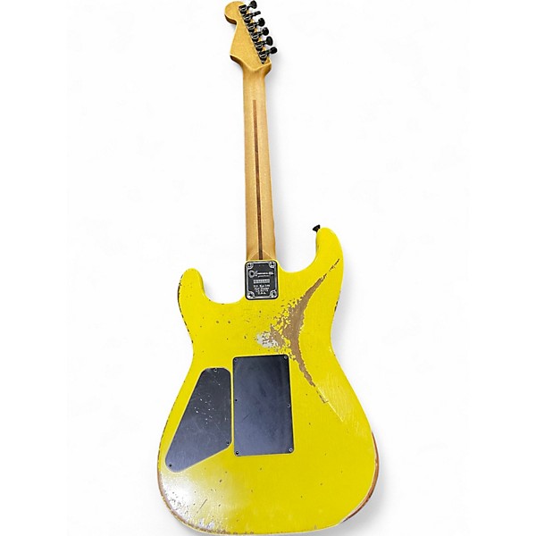 Used Charvel Custom Shop SD 1H Nitro Aged Graffiti Yellow Solid Body Electric Guitar