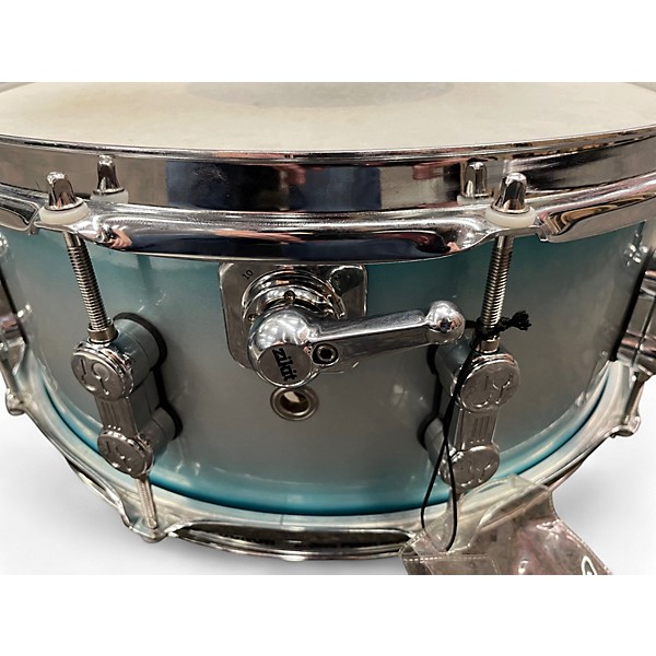 Used SONOR 14in AQ2 with Zikit Pro System Aqua Silver Burst Drum