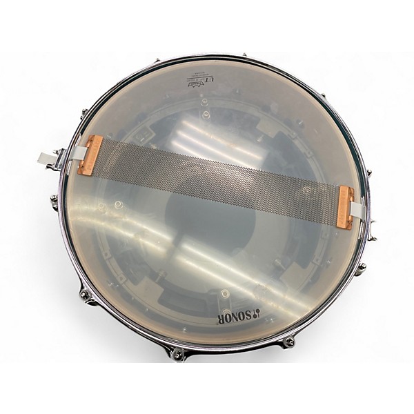 Used SONOR 14in AQ2 with Zikit Pro System Aqua Silver Burst Drum