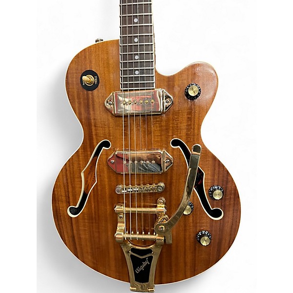 Used Epiphone Wildkat with Bigsby Natural Hollow Body Electric Guitar