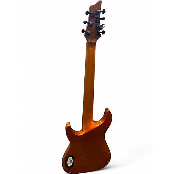 Used Schecter Guitar Research KM-7 Lambo Orange Solid Body Electric Guitar