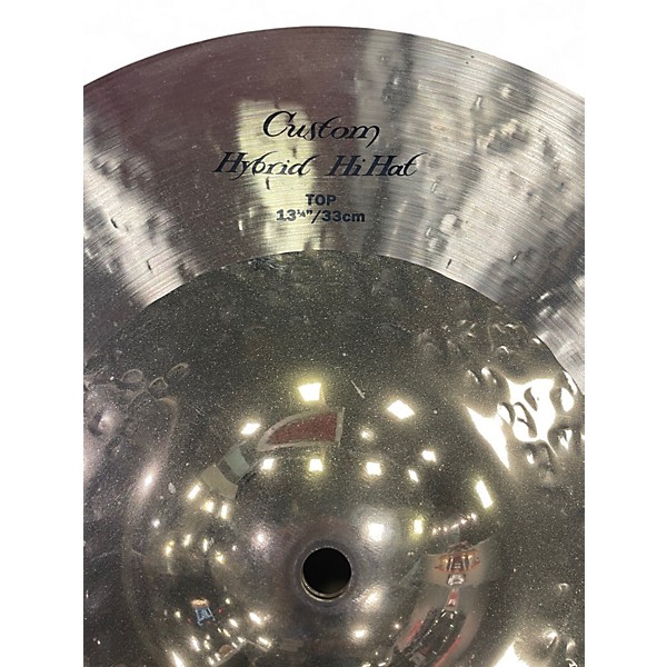 Used Zildjian 13.25in K Custom Hybrid Hi Hat Pair Cymbal
