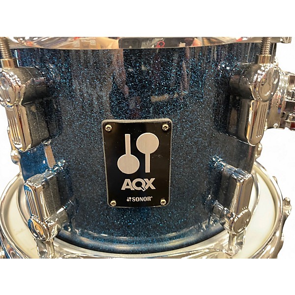Used SONOR 4 Piece AQX Blue Drum Kit