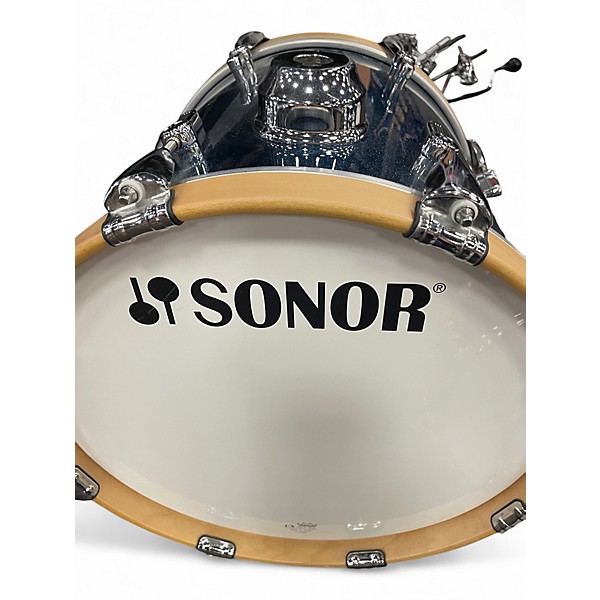 Used SONOR 4 Piece AQX Blue Drum Kit