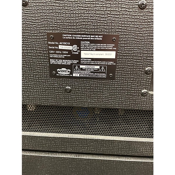 Used VOX AC15C1X 15W 1x12 Tube Guitar Combo Amp