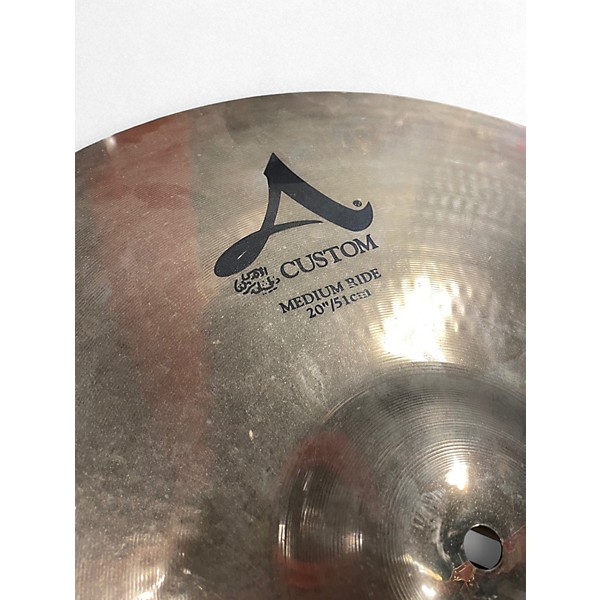 Used Zildjian 20in A Custom Medium Ride Cymbal