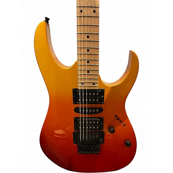 Used Ibanez RG470MB gold and orange Solid Body Electric Guitar