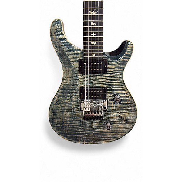Used PRS Custom 24 10 Top Floyd rose Whale Blue Solid Body Electric Guitar