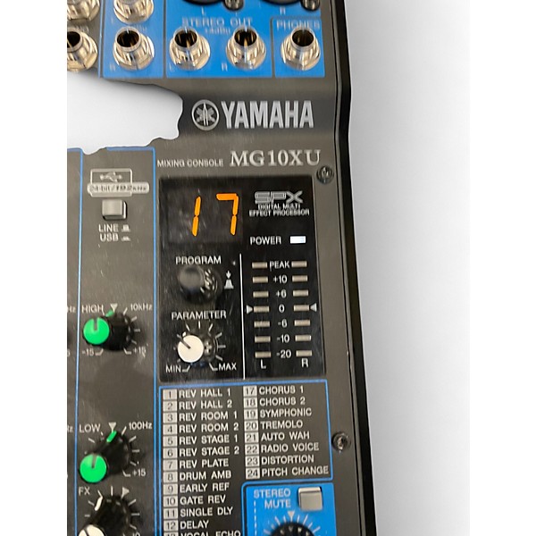 Used Yamaha MG10XU 10 Channel Mixer with Effects Unpowered Mixer