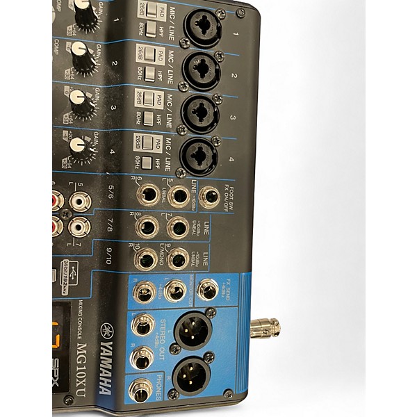 Used Yamaha MG10XU 10 Channel Mixer with Effects Unpowered Mixer