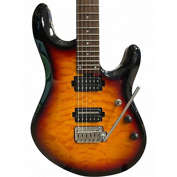 Used Sterling by Music Man Majesty 3 Color Sunburst Solid Body Electric Guitar