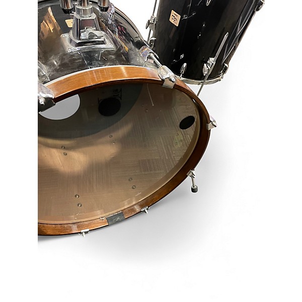 Used Yamaha 5 Piece DP SERIES SHELL KIT WITHH HARDWARE Black Drum Kit