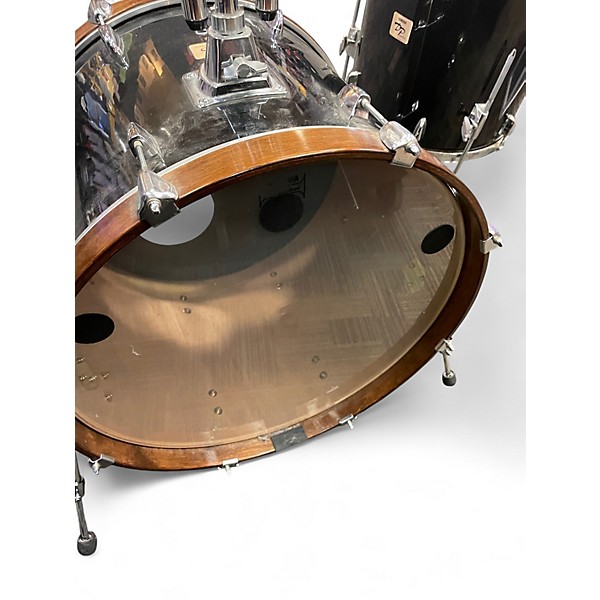 Used Yamaha 5 Piece DP SERIES SHELL KIT WITHH HARDWARE Black Drum Kit