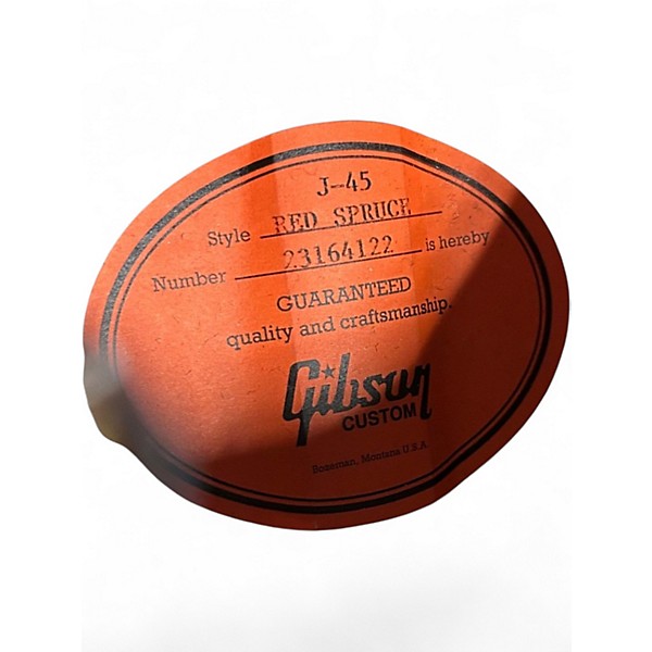 Used 2024 Gibson J45 Custom RED SPRUCE Vintage Sunburst Acoustic Electric Guitar