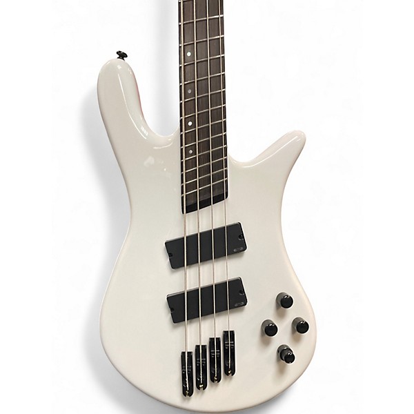 Used Spector NS Dimension HP 4  Snow White Pearl Electric Bass Guitar